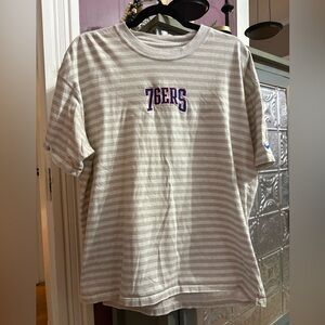 Nike 76ers Heather Gray Logo Tee